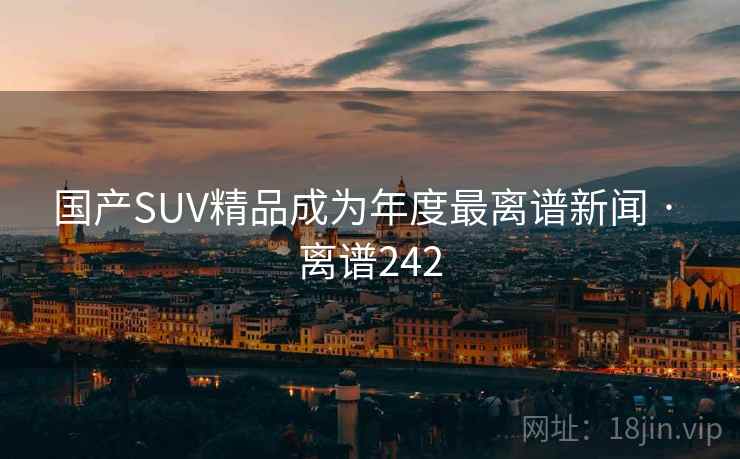 国产SUV精品成为年度最离谱新闻 · 离谱242  第2张